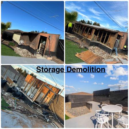 Storage Structure Demolition — before and after in San Diego County